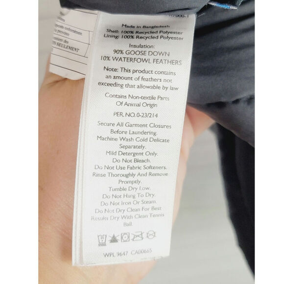 EDDIE BAUER 800 GOOSE DOWN FILLED VEST IN BLACK, SZ 2XL - Picture 5 of 15